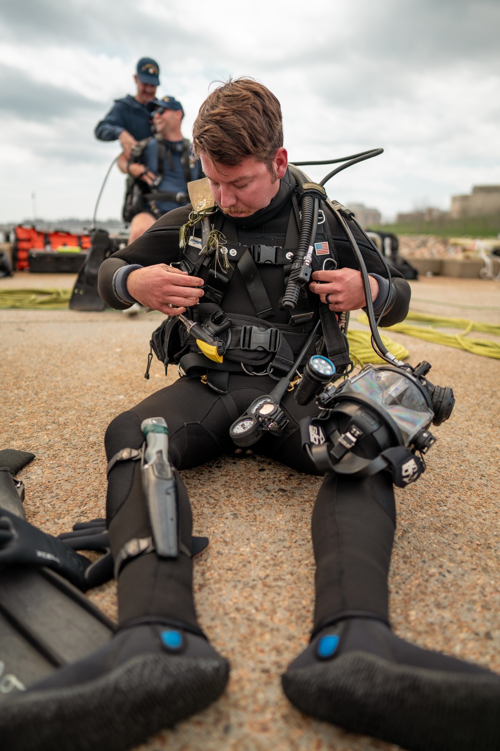 Divers inspect Coast Guard Cutter Eagle