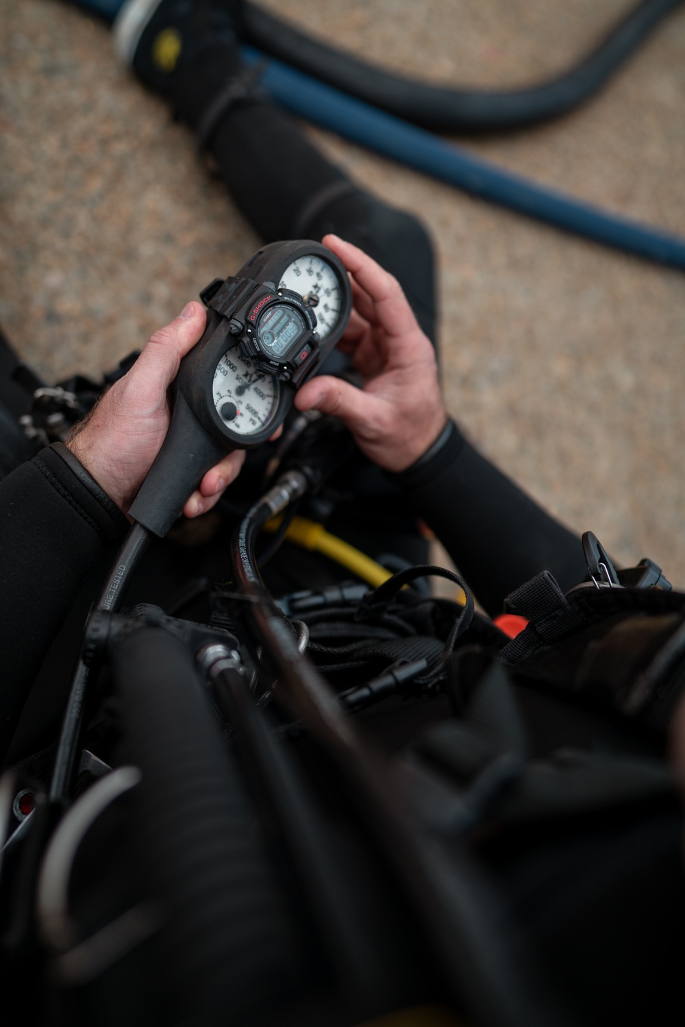 Divers inspect Coast Guard Cutter Eagle