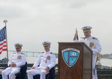 USS Gabrielle Giffords (LCS 10) Blue Crew Conducts Change of Command