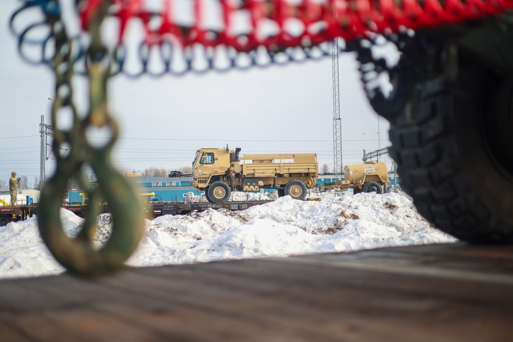 The United States Army Conducts Rail Gauge Operations in the High North