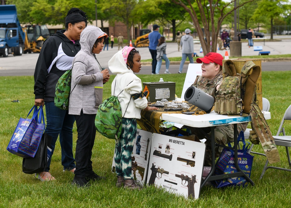Curiosity sparks knowledge: Military children engage in mock deployment activities