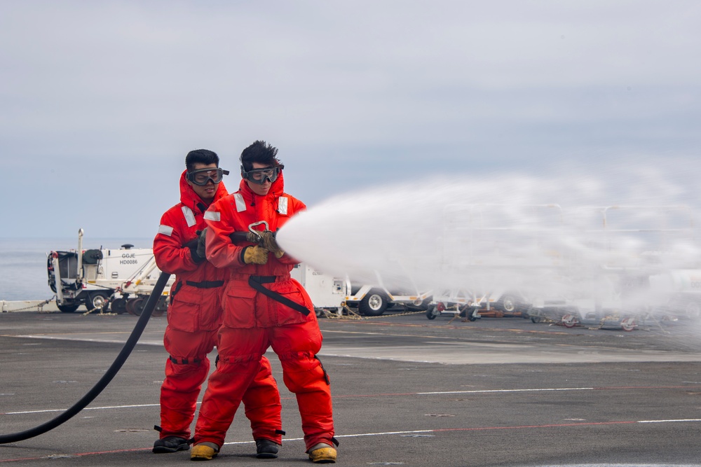 Abraham Lincoln conducts counter measure washdown