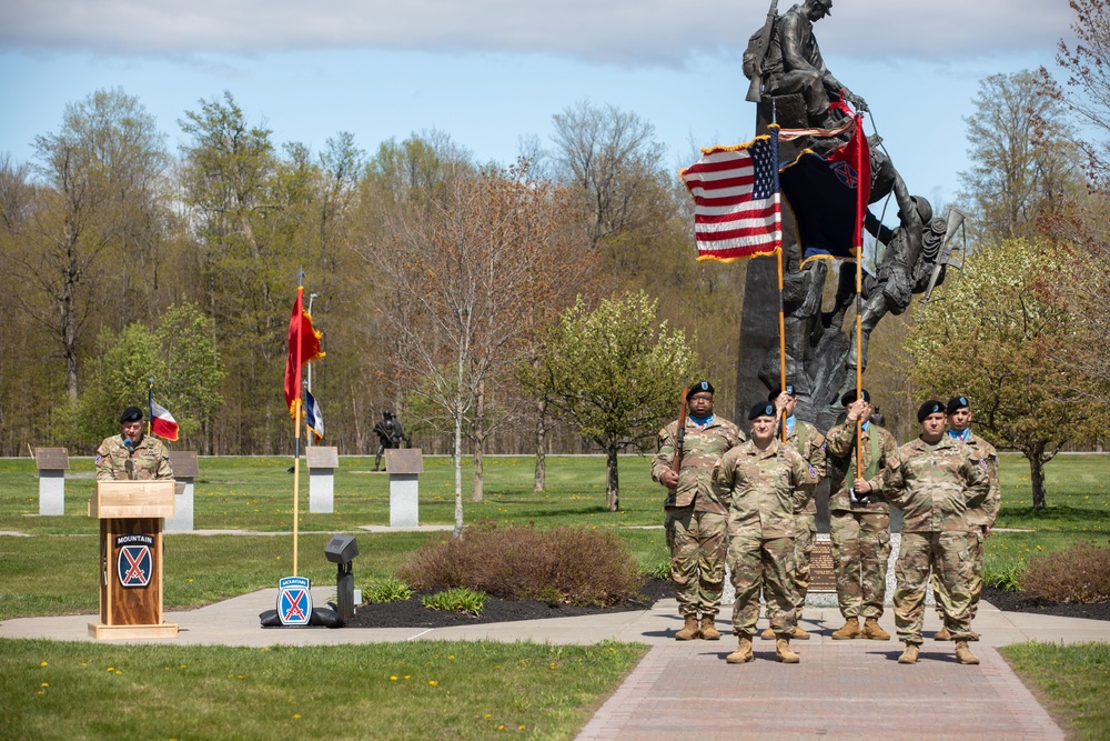 2nd Brigade Combat Team 10th Mountain Division uncasing ceremony 2024