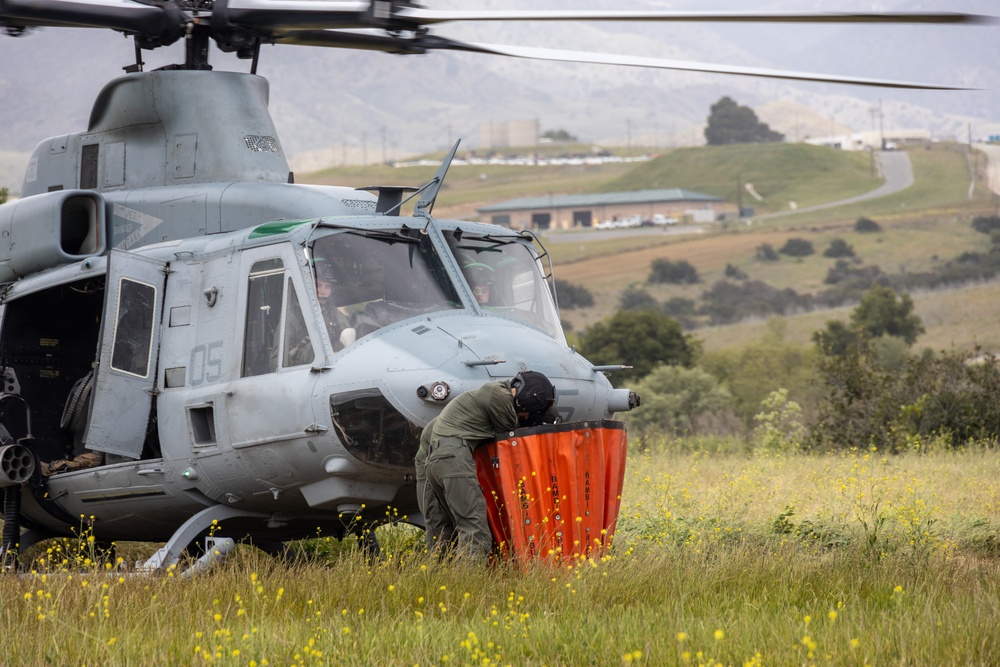 Local fire protection services, Camp Pendleton Marines train together during Cory Iverson Wildland Firefighting Exercise