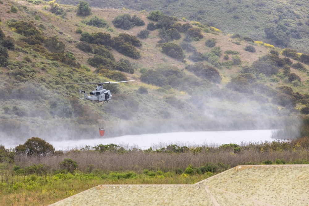 Local fire protection services, Camp Pendleton Marines train together during Cory Iverson Wildland Firefighting Exercise