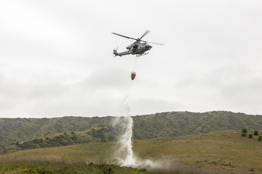 Local fire protection services, Camp Pendleton Marines train together during Cory Iverson Wildland Firefighting Exercise