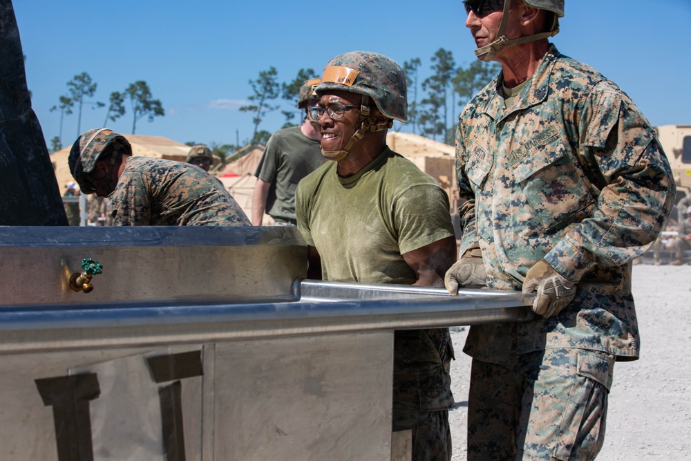 MWSS-172 set up a field mess during Readiness Challenge X