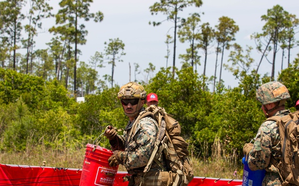 MWSS-172 competes in a &quot;warrior ethos&quot; course during Readiness Challenge X