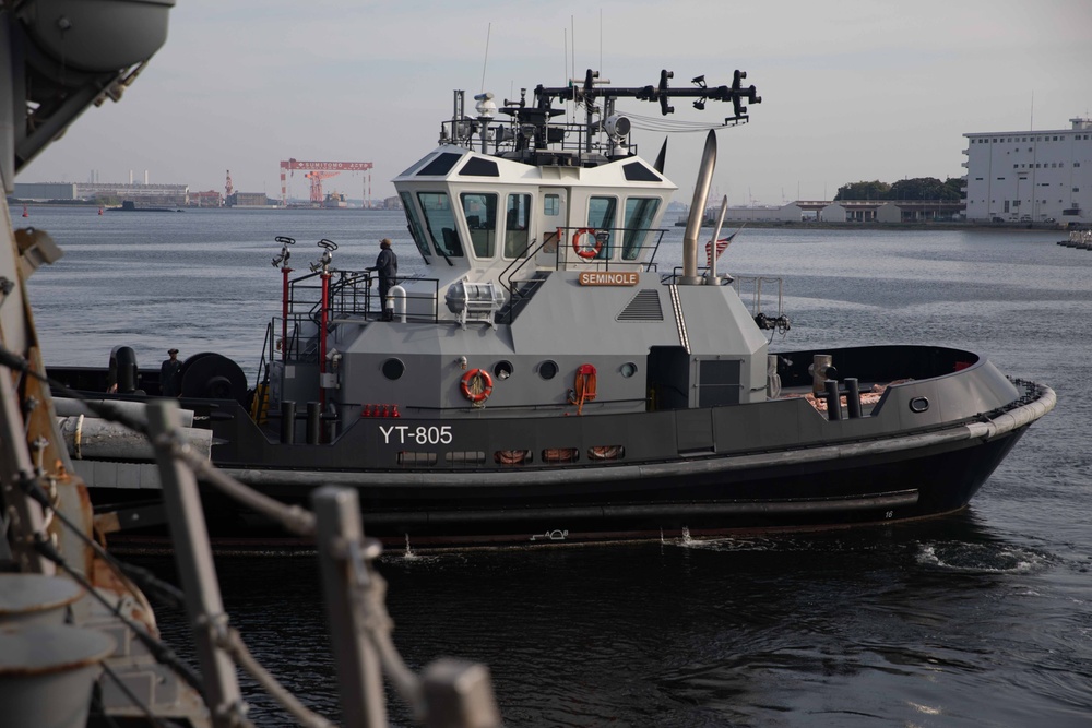 USS Ralph Johnson conducts sea-and-anchor evolution.