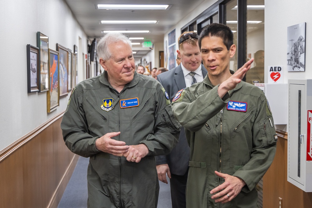 AF Secretary Kendall experiences VISTA of future flight test at Edwards