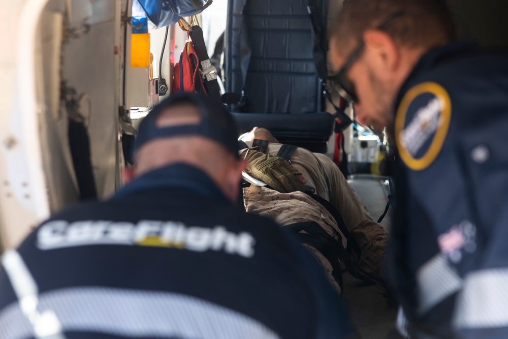 MRF-D 24.3: Navy Corpsmen, CareFlight Australia personnel rehearse casualty evacuations