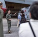 Members of the Ministry of Foreign Affairs of Japan tour MV-22B Osprey aircraft, simulator