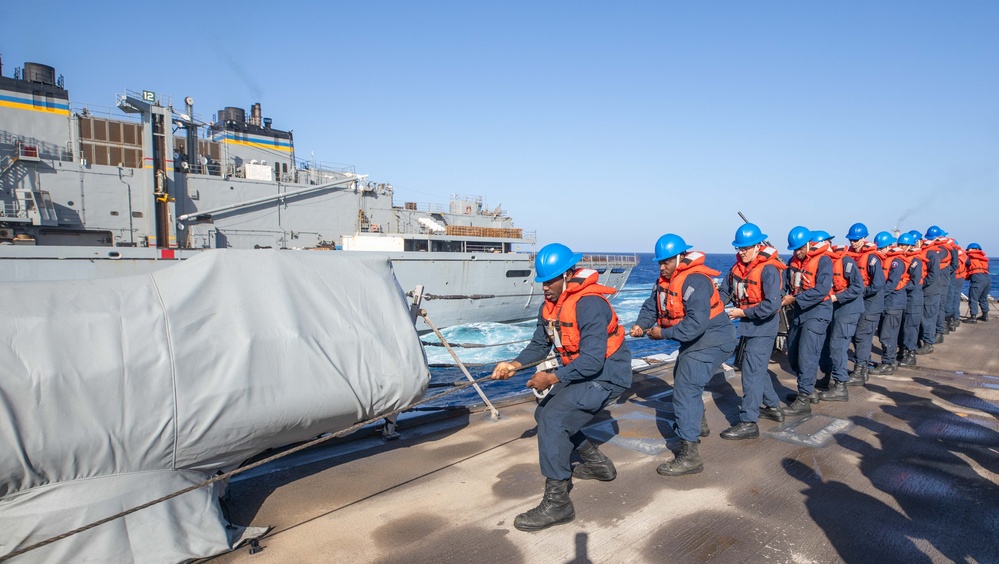 Gravely, Supply Conduct Replenishment-at-Sea in the Mediterranean
