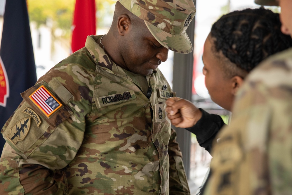 Sgt. 1st Class Terry Robinson promotes to Master Sergeant