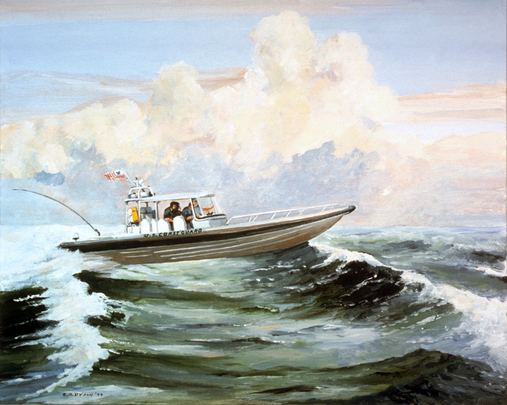 US Coast Guard Art Program 2000 Collection, Object Id # 200063, &quot;Drug Interdiction at sea,&quot; Edward A. Dyson