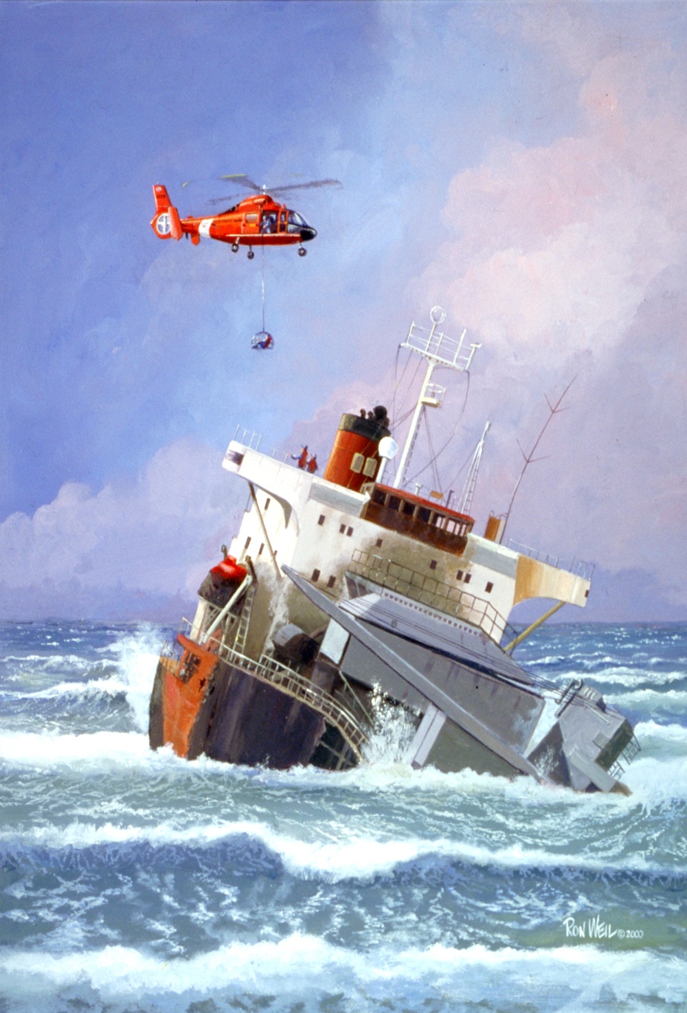 US Coast Guard Art Program 2001 Collection, Object Id # 200114, &quot;The New Carissa,&quot; Ronald Weil