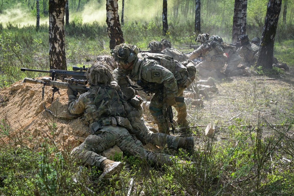 1-91 CAV, 173rd AB live fire exercise