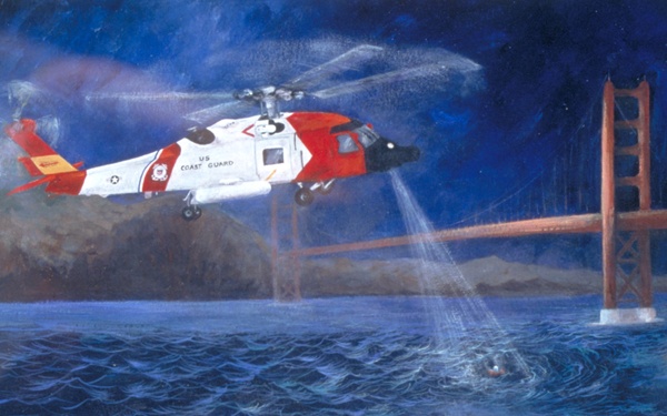 US Coast Guard Art Program 2001 Collection, Object ID # 200127, "The Rescue," Cynthia Eastman-Roan