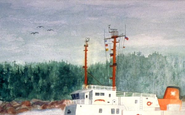 US Coast Guard Art Program 2001 Collection, Object Id # 200130, "Out of the Fog," Marlene Peterson