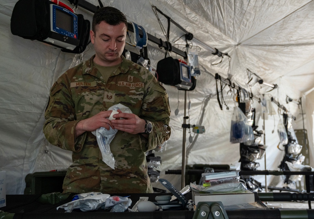 U.S. Air Force medical personnel prepare for Vigorous Warrior 24