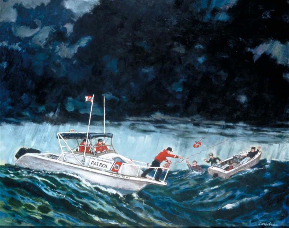 US Coast Guard Art Program 2001 Collection, Object Id # 200134, "Rough Water Rescue," Edward Condra III