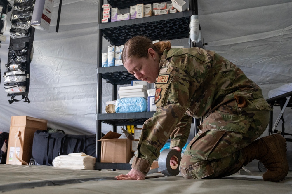 U.S. Air Force medical personnel prepare for Vigorous Warrior 24