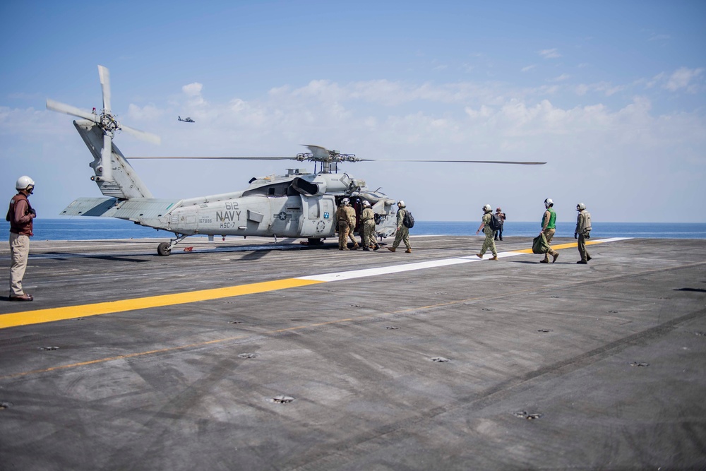 Vice Adm. Thomas Ishee Visits USS Dwight D. Eisenhower in the Mediterranean Sea