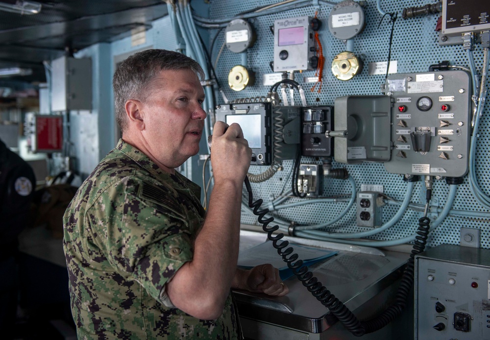 Vice Adm. Thomas Ishee Visits USS Dwight D. Eisenhower in the Mediterranean Sea