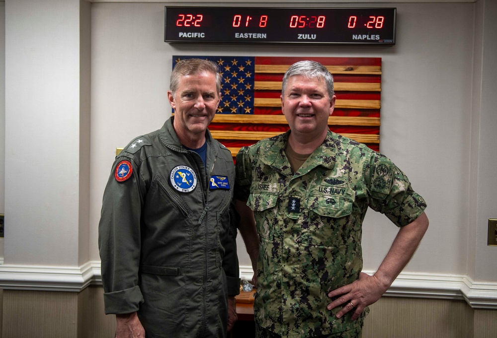 Vice Adm. Thomas Ishee Visits USS Dwight D. Eisenhower in the Mediterranean Sea