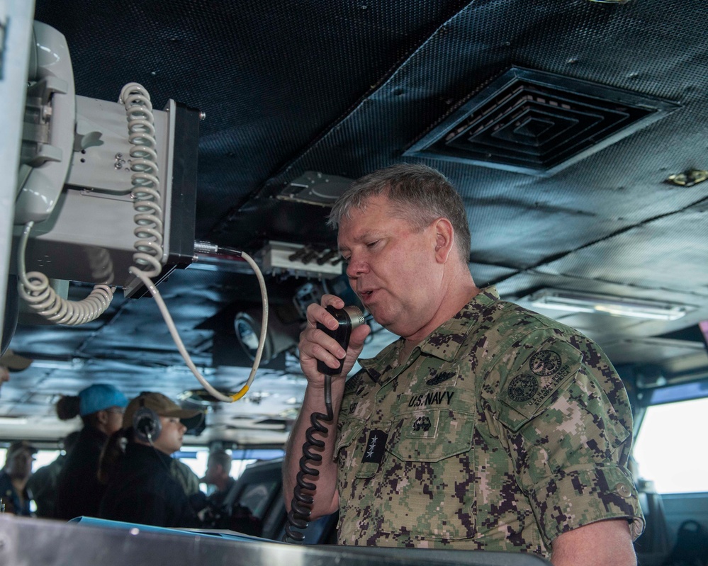 Vice Adm. Thomas Ishee Visits USS Dwight D. Eisenhower in the Mediterranean Sea