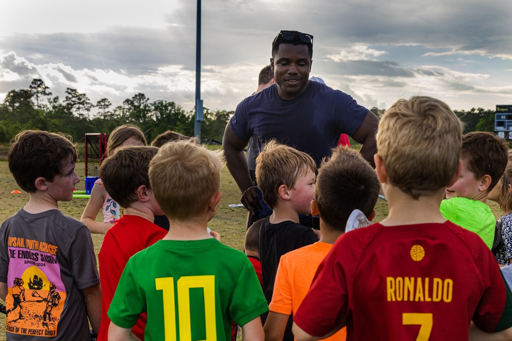 Marines Share Passion for Lacrosse with Local Topsail Youth