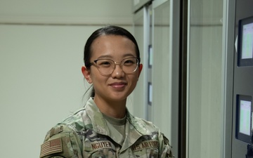 Senior Airman Sawako Nguyen, 60th Health Care Operations Squadron gastroenterology technician, poses for a photo.
