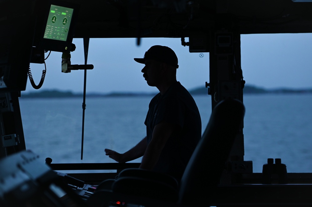 USCGC William Tate night watch