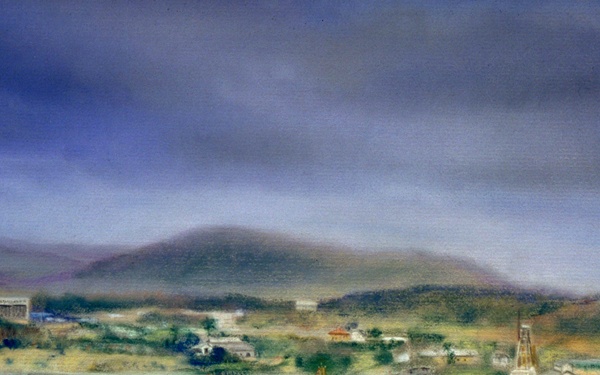 US Coast Guard Art Program 2003 Collecytion, Object Id # 200336, &quot;USCGC Nantucket at GTMO,&quot; Karen Loew