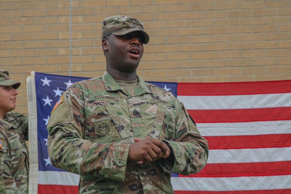 Staff Sgt. Aaron Cotton Reenlistment Ceremony
