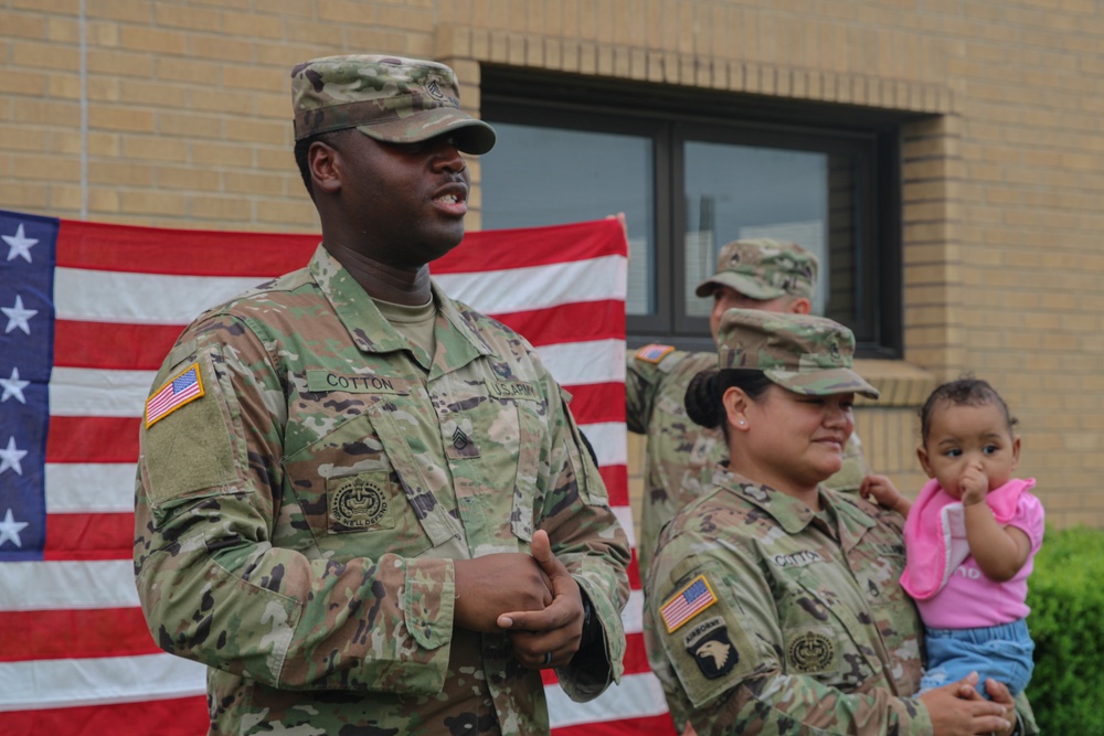 Staff Sgt. Aaron Cotton Reenlistment Ceremony