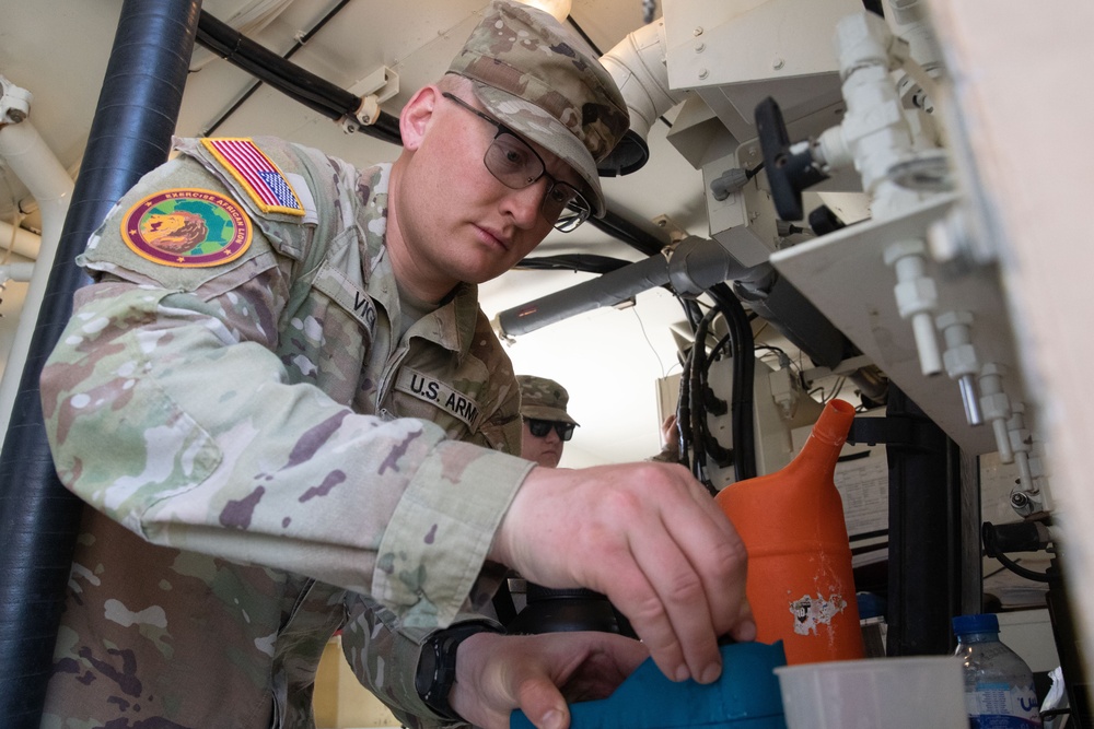 651st Quartermaster Company conducts water purification at African Lion 2024