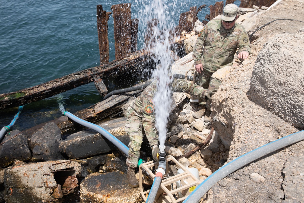 651st Quartermaster Company conducts water purification at African Lion 2024