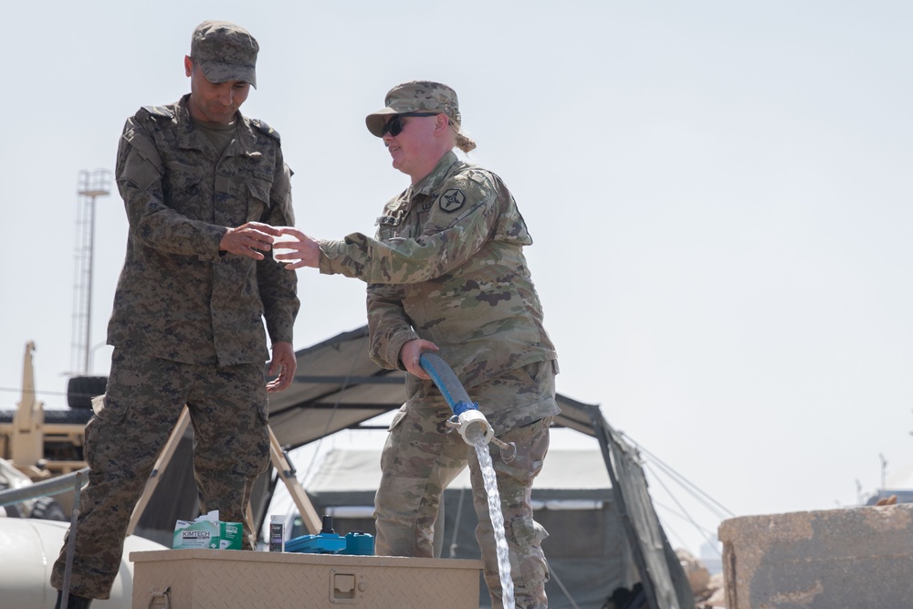 651st Quartermaster Company conducts water purification at African Lion 2024