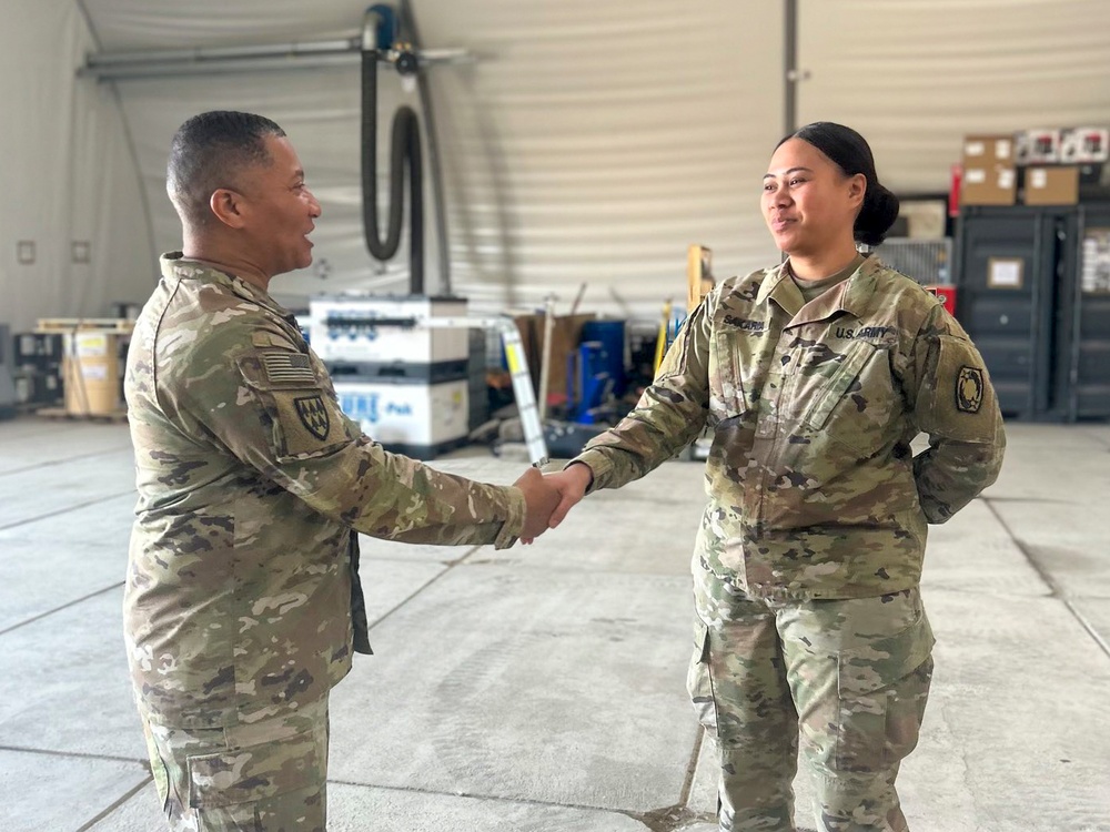 Brig. Gen. Harrison Congratulates Soldiers