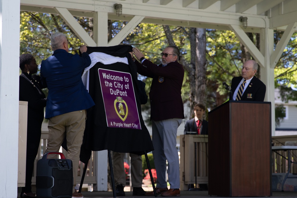 DuPont Purple Heart City and Congressional Gold Medal Ceremony