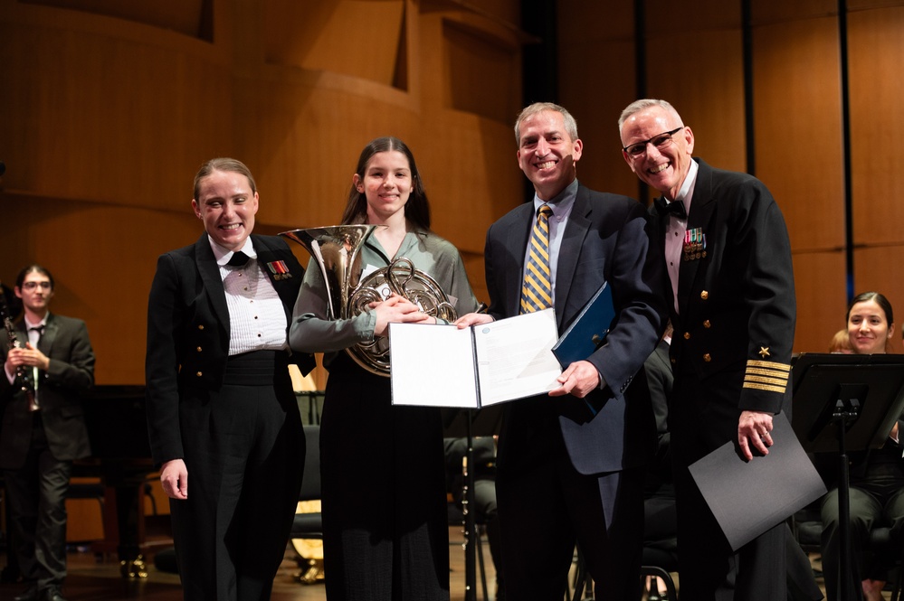 Navy Band Performs with Winners of Young Artist Solo Competition.