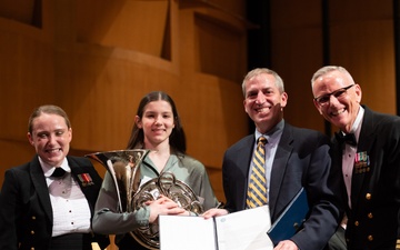 Navy Band Performs with Winners of Young Artist Solo Competition.