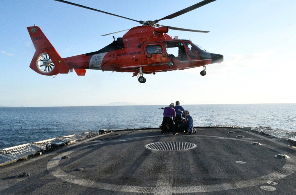 U.S. Coast Guard Cutter Active crew patrols the Eastern Pacific