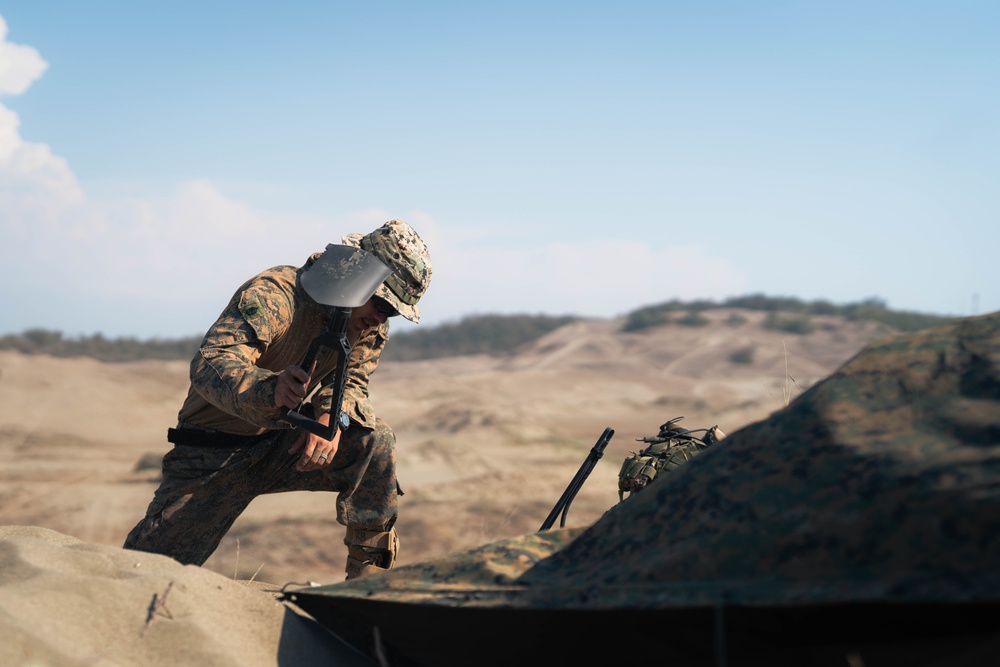 Balikatan 24: 3rd LCT builds defensive positions in preparation for Counter-Landing Live-Fire exercise