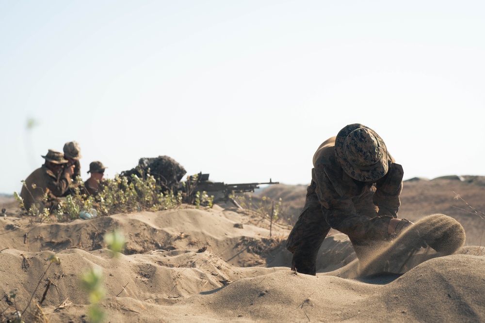 Balikatan 24: 3rd LCT builds defensive positions in preparation for Counter-Landing Live-Fire exercise