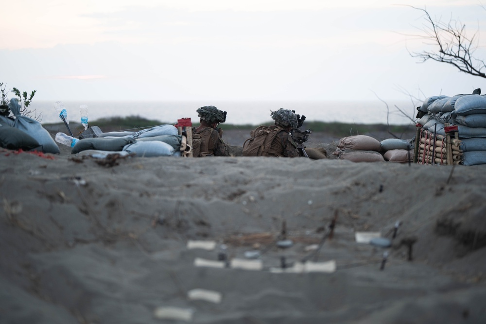 Balikatan 24: 3rd LCT builds defensive positions in preparation for Counter-Landing Live-Fire exercise