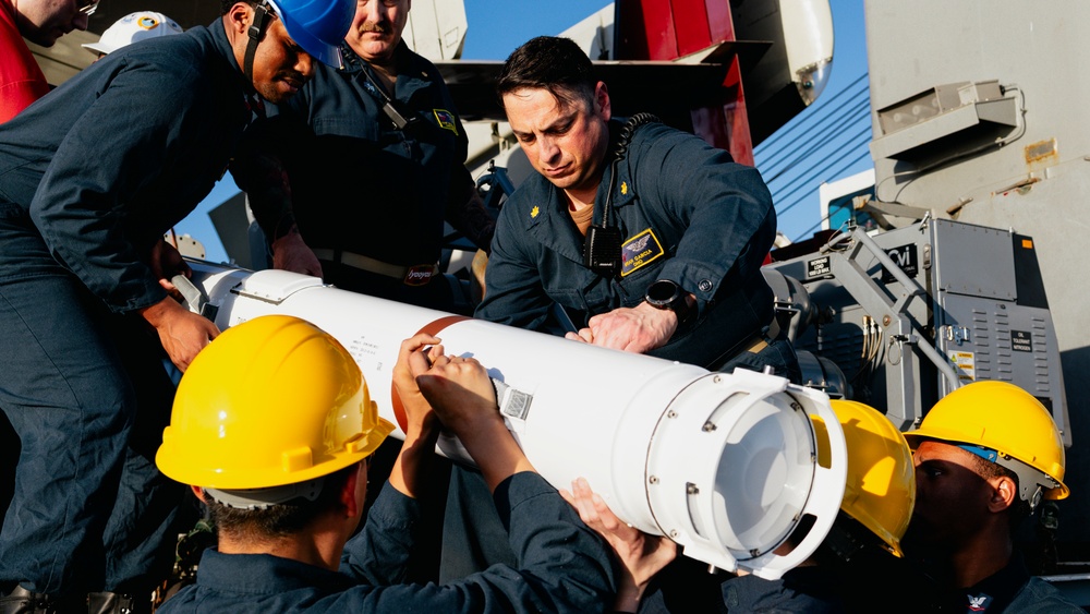 George Washington Sailors Load the MK 53 DLS