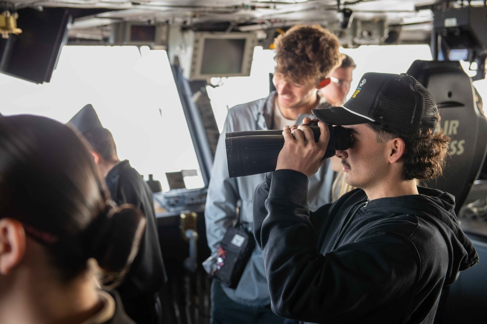 Ramona Navy Junior Reserve Officers Training Corps Tours USS Carl Vinson (CVN 70)