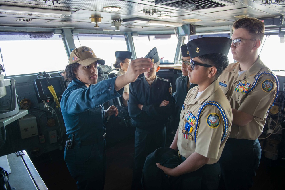 Ramona Navy Junior Reserve Officers Training Corps Tours USS Carl Vinson (CVN 70)